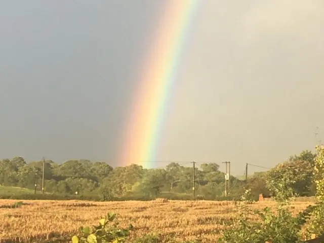 Newbold Verdon weather watchers rainbow