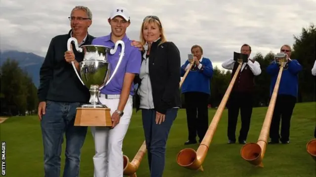 Fitzpatrick was joined by his father Russell and mother Sue at the Swiss course