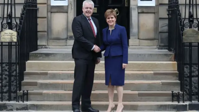 Mr Jones and Ms Sturgeon say their governments are working together to ensure devolution is not damaged by Brexit