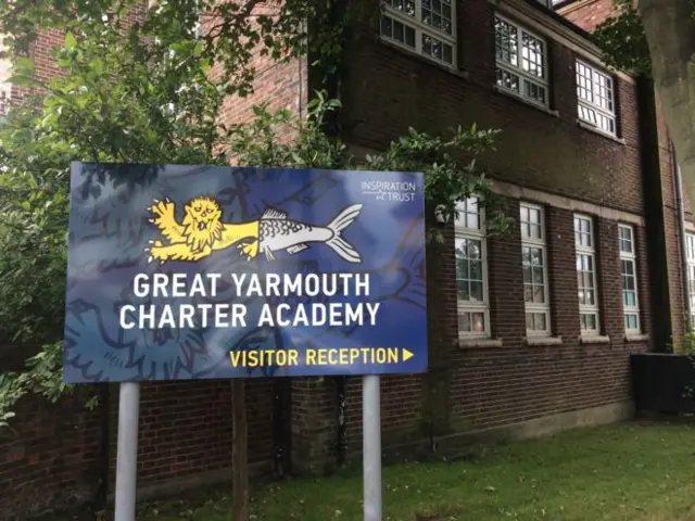 Great Yarmouth Charter Academy sign