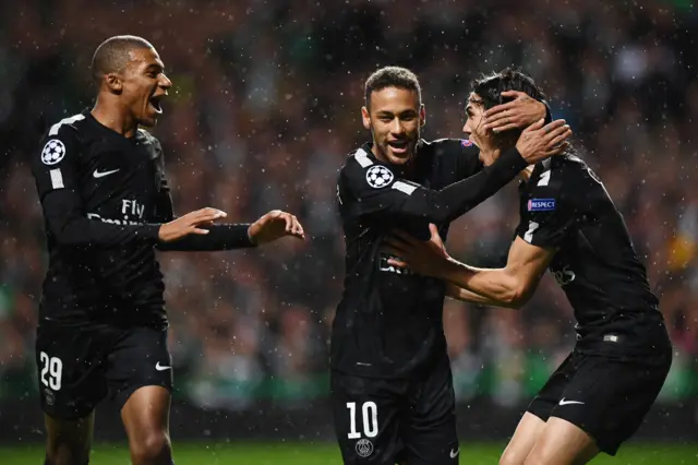 Neymar celebrates