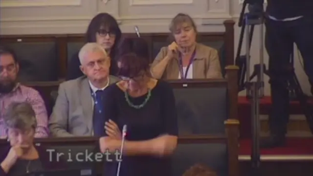 Lisa Trickett in Birmingham City Council meeting