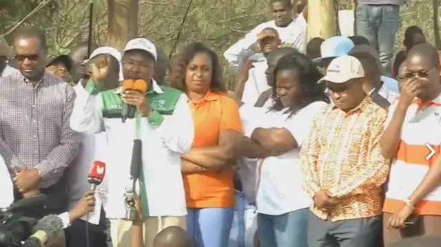 Moses Wetangula addresses the crowds