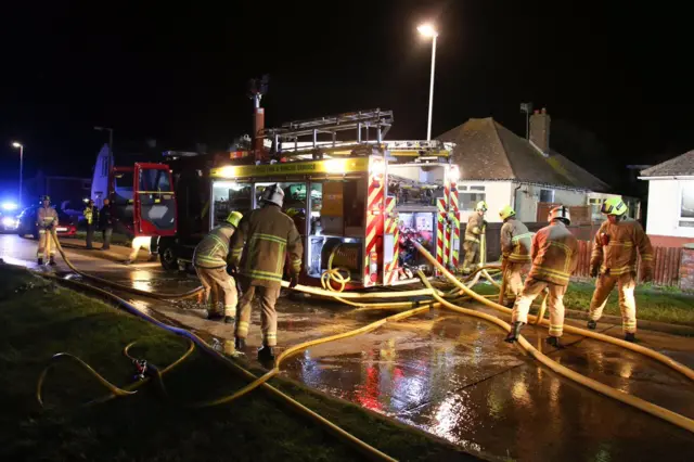 Firefighters in Peacehaven