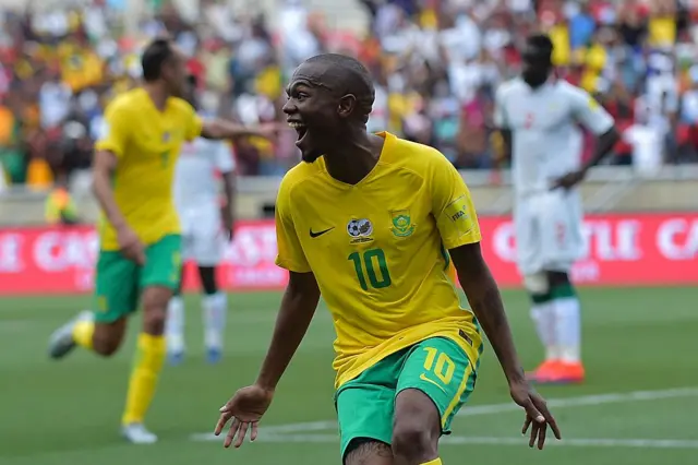 South African player celebrating