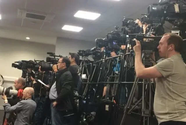 Media waiting for Liverpool boss Jurgen Klopp