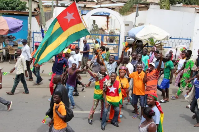 Protesters gathering on the streets