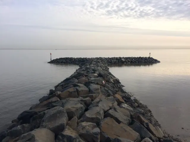 Rocky sea defences