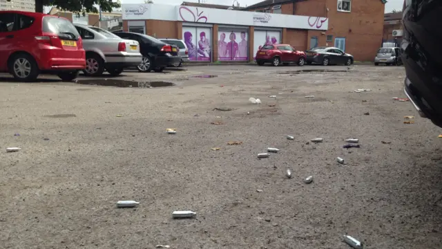 Laughing gas canisters in Birmingham