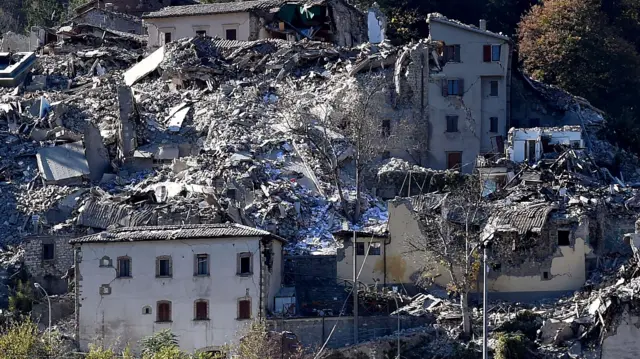 Earthquake damage in Italy