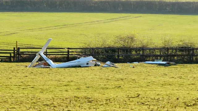 Glider wreckage