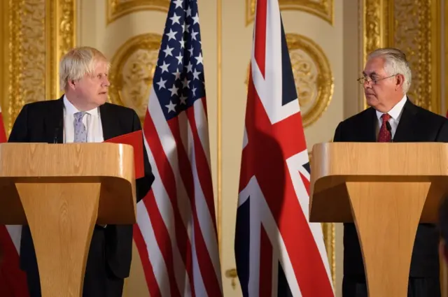 Boris Johnson and ex Tillerson