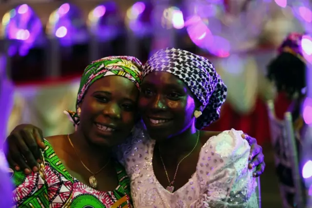 Chibok girls at leaving party