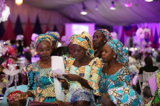 Chibok girls at leaving party