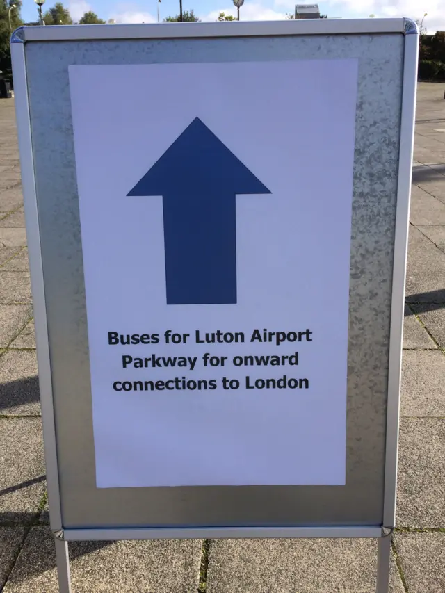 Sign at railway station