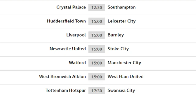 League fixtures