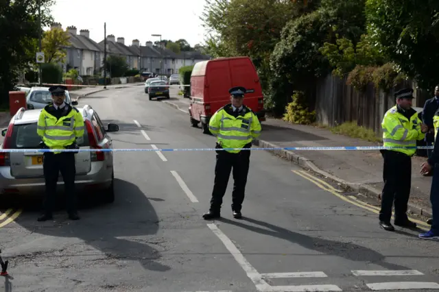 Police have raided homes in Sunbury, Surrey