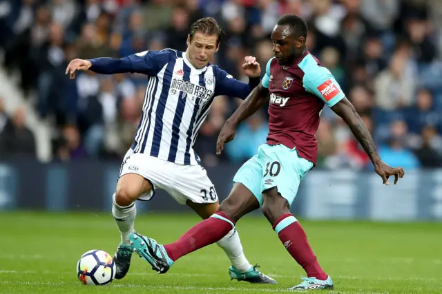 Michail Antonio and Grzegorz Krychowiak