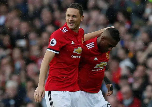 Nemanja Matic and Antonio Valencia