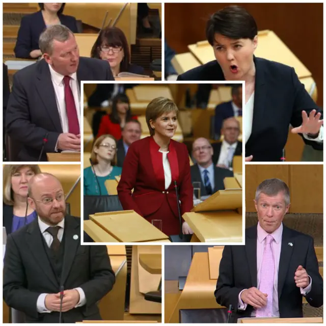 First minister's questions collage