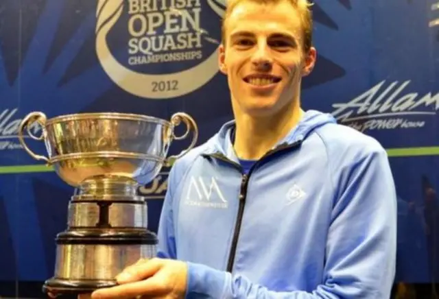 Nick Matthew with British trophy