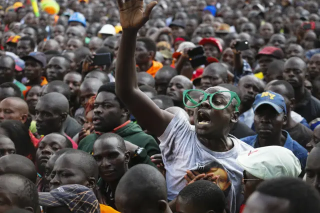 Supporters of the Kenyan opposition on 17 September