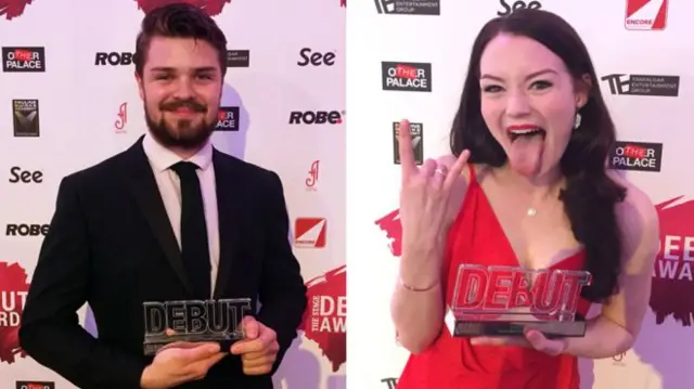 Samuel Thomas won best actor in a musical, while Christina Bennington accepted the prize for best West End debut on behalf of Bat Out of Hell co-star Joe Polec