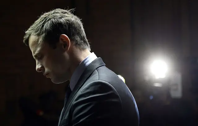 Oscar Pistorius pictured in court in 2013