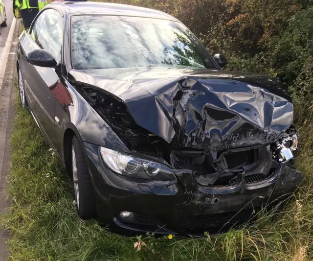 Car crash on A1