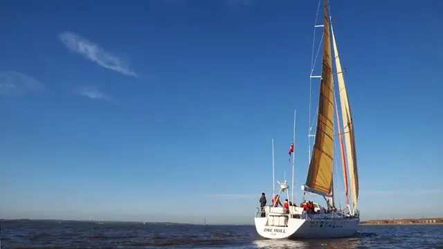 CatZero sailing on the water.