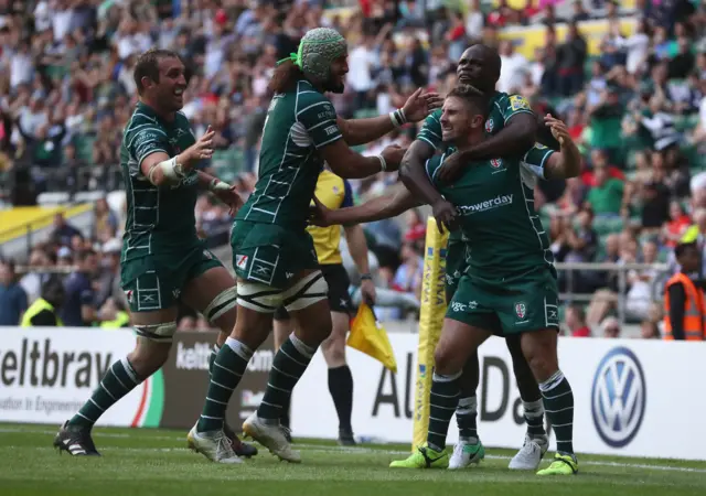 London Irish celebrate