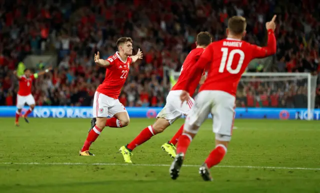 Ben Woodburn celebrates