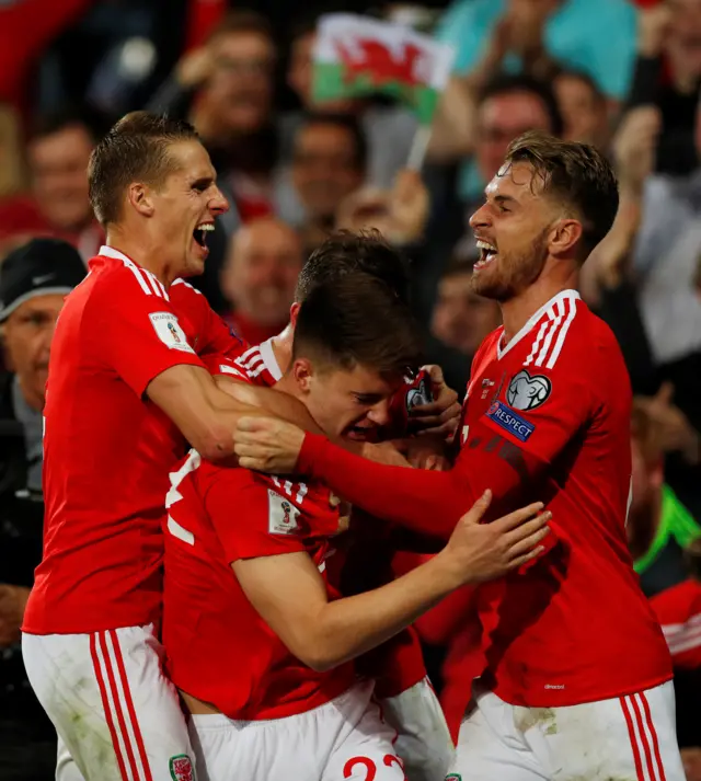 Ben Woodburn celebrates