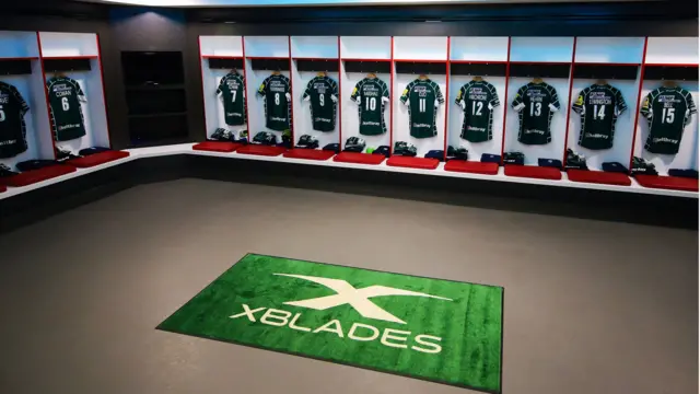 London Irish dressing room