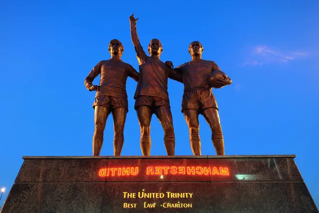 Statue outside Old Trafford