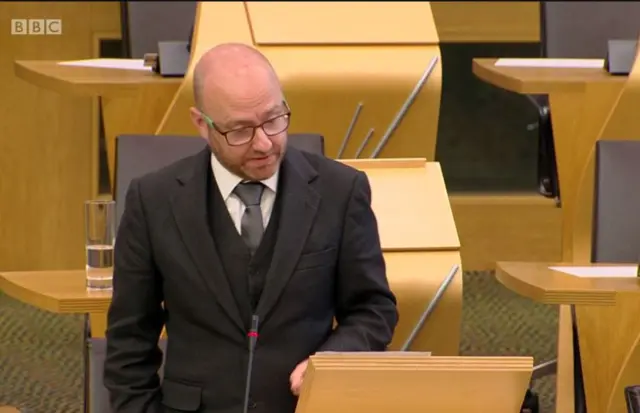 Scottish Green Party co-convener Patrick Harvie