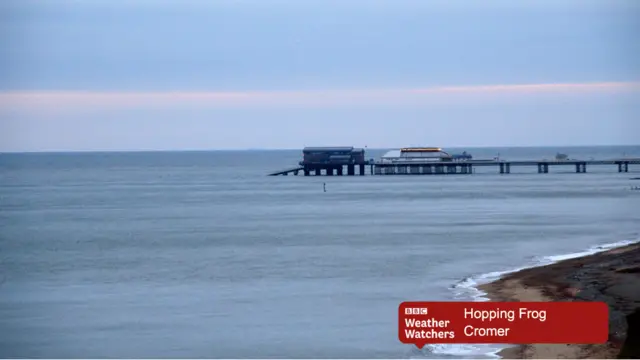 Early morning view of sea at Cromer