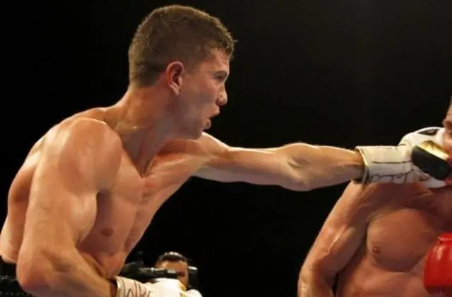 Luke Campbell throwing a punch.