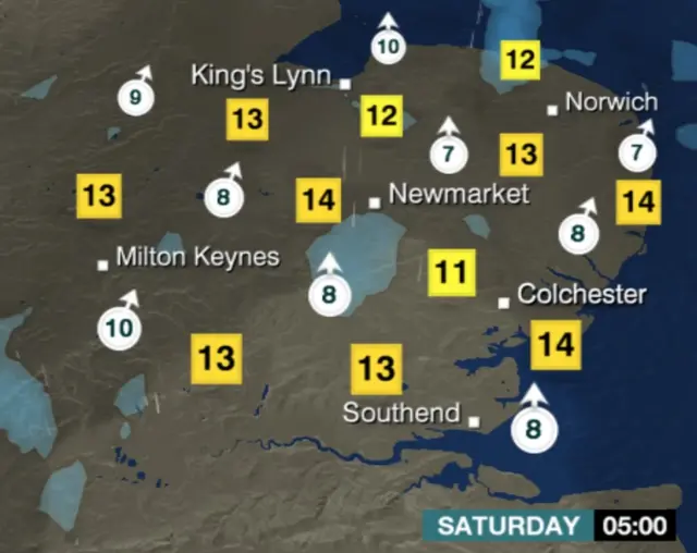 Overnight weather map