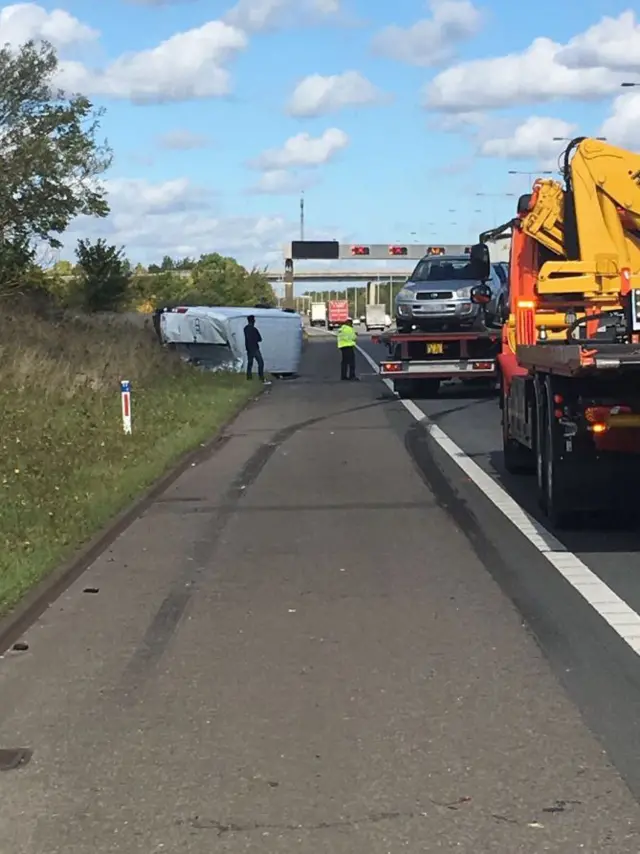 Lorry involved in crash