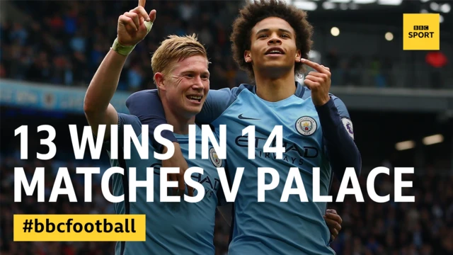 Man City have 13 wins in 14 games against Palace