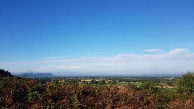 Blue sky over Oswestry