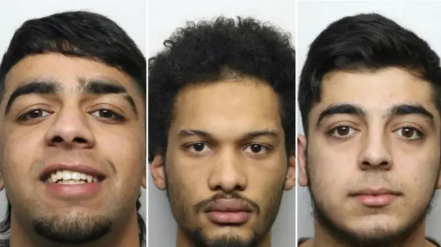 (L-R) Owais Ashfaq, Ahmed Mohammed and Hasnain Khan were jailed at Leeds Crown Court