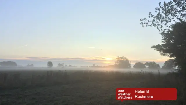 Early morning mist in Rushmere