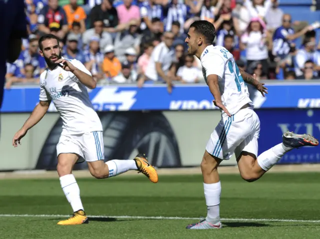 Ceballos celebrates goal