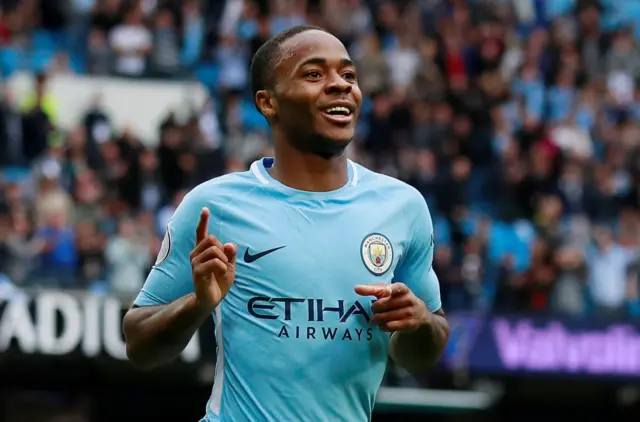 Raheem Sterling celebrates