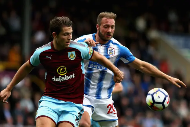 James Tarkowski and Laurent Depoitre