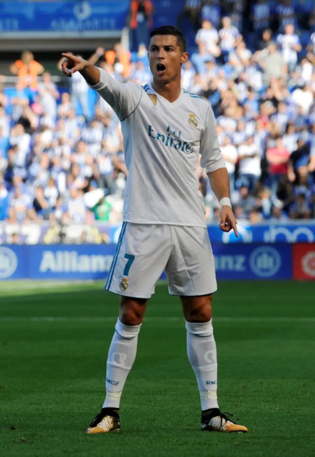 Cristiano Ronaldo looks on