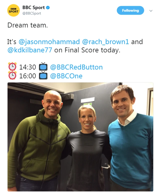 BBC Sport tweet