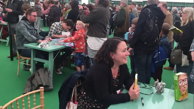 Book signing at Hay Festival